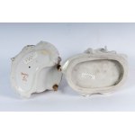 Lot of two polychrome porcelain figures: mid-20th century