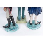 Lot of three polychrome ceramic figures of soldiers second half of the 20th century