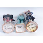 Lot of three polychrome ceramic figures of soldiers second half of the 20th century