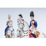 Lot of five polychrome porcelains mid-20th century