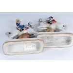 Lot of five polychrome porcelains mid-20th century