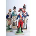 Lot of four polychrome porcelains mid-20th century