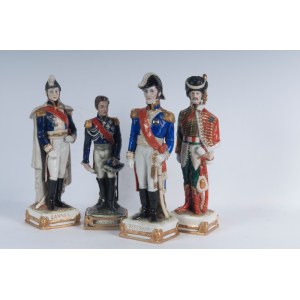 Lot of four polychrome porcelains mid-20th century