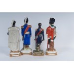 Lot of four polychrome porcelains mid-20th century