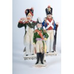 Lot of six polychrome porcelains mid-20th century