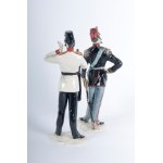 Lot of two polychrome porcelains mid-20th century