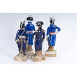 Lot of four polychrome porcelains mid-20th century