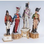 Lot of four polychrome porcelains mid-20th century