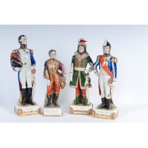 Lot of four polychrome porcelains mid-20th century