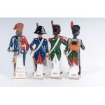 Lot of four polychrome porcelains mid-20th century