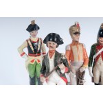 Lot of five polychrome porcelains mid-20th century