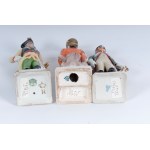 Lot of five polychrome porcelains mid-20th century