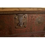 Wooden and leather trunk early 20th century