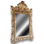 Console table with mirror in Louis XV style, Italy Italy, mid-19th century