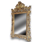 Console table with mirror in Louis XV style, Italy Italy, mid-19th century