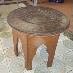 Tea table with bronze top early 20th century