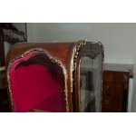 Rectangular single-door display cabinet with three glass shelves first half of the 20th century