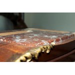 Rectangular single-door display cabinet with three glass shelves first half of the 20th century