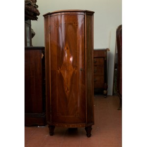 Walnut corner cabinet late 19th century