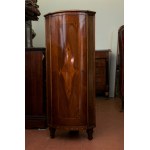 Walnut corner cabinet late 19th century