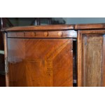 Walnut corner cabinet late 19th century