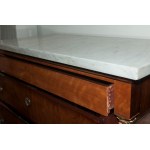 Rectangular veneered chest of drawers with four drawers Tuscany, first half of the 19th century