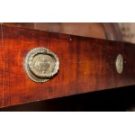 Chest of drawers in mahogany veneer Tuscany, first half of the 19th century