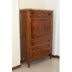 Hinged secretaire with four drawers with drain France, second half of the 19th century