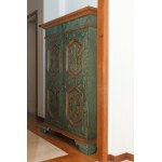 Green lacquered wooden sideboard late 19th - early 20th century