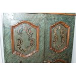 Green lacquered wooden sideboard late 19th - early 20th century