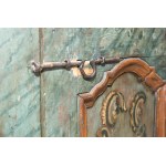 Green lacquered wooden sideboard late 19th - early 20th century