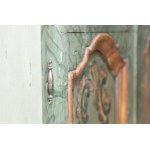 Green lacquered wooden sideboard late 19th - early 20th century