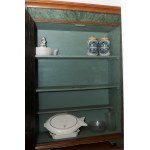 Green lacquered wooden sideboard late 19th - early 20th century