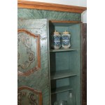 Green lacquered wooden sideboard late 19th - early 20th century