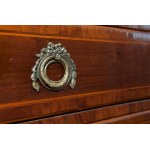 Three-drawer walnut chest of drawers 19th century