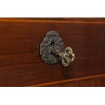 Three-drawer walnut chest of drawers 19th century