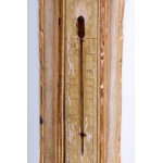 Golden wooden barometer with thermometer early 20th century