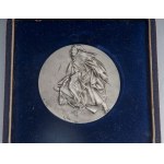 GIACOMO MANZÙ (Bergamo, 1908 - Roma, 1991) Commemorative medal in 800/1000 silver April 21, 1980