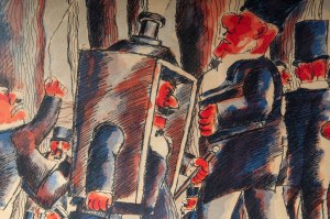 FRANZ BORGHESE (Roma, 1941 - 2005) Untitled, multiple on paper