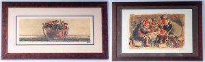 FRANZ BORGHESE (Roma, 1941 - 2005) Untitled, lot of two multiples on paper