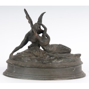 Cupid and Psyche, bronze sculpture 19th century