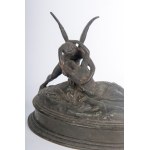 Cupid and Psyche, bronze sculpture 19th century