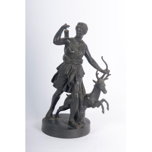 Diana with deer, bronze sculpture late 19th - early 20th century