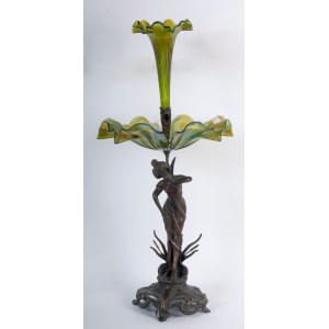 Centerpiece, bronze sculpture France, early 20th century