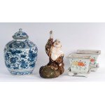 Lot of one Budai Kutani and three vases: 19th/20th century