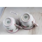 White porcelain coffee tea set with floral decoration