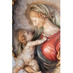 Madonna and Child in polychrome porcelain 1960s