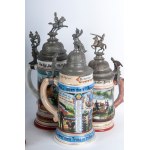 Reservist mug, lot of five first quarter of the 20th century