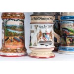 Reservist mug, lot of five first quarter of the 20th century