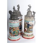 Reservist's mug, lot of five first quarter of the 20th century